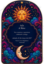 Invitación de boda personalizada diseño Celestial joya