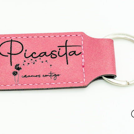 Porte-clés en cuir synthétique personnalisés