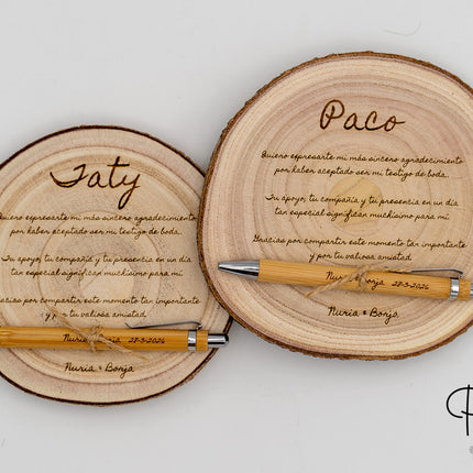 Merci d'être notre témoin de mariage