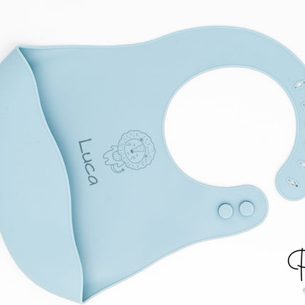 Bavoir en silicone avec poche nuage