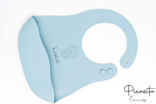 Bavoir en silicone avec poche nuage