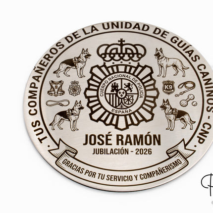 Sous-verres en acier gravés