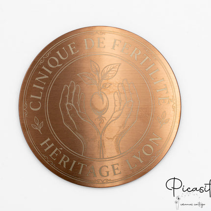 Sous-verres en acier gravés