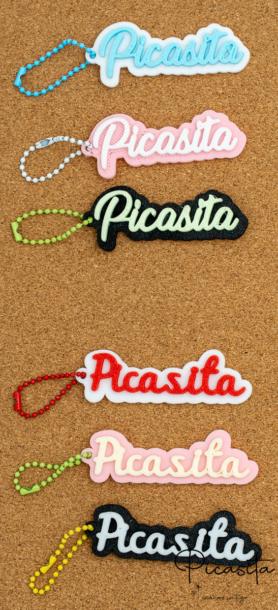 Porte-clés avec Nom Imprimés en 3D