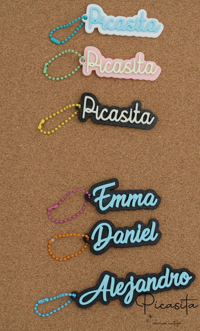 Porte-clés avec Nom Imprimés en 3D