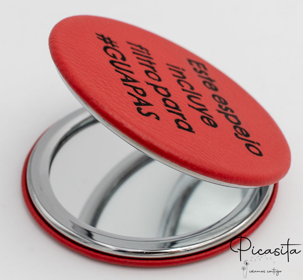 Miroirs personnalisés en acier et cuir PU