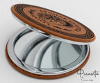 Miroirs personnalisés en acier et cuir PU