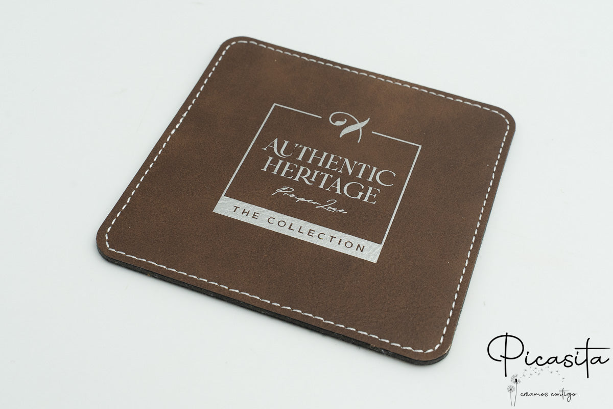 Sous-verres en cuir synthétique