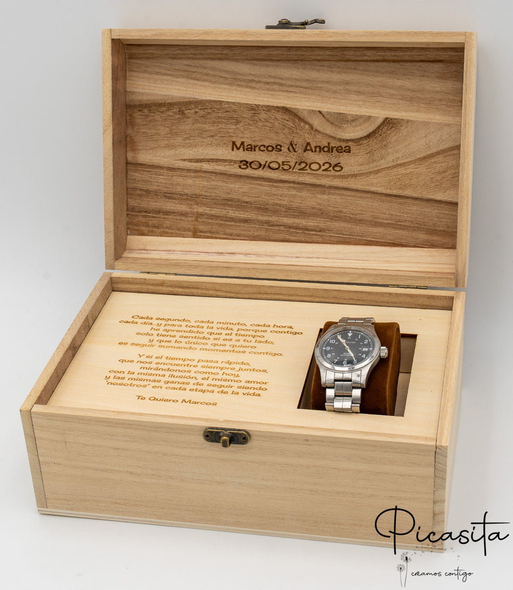 Boîte cadeau de montre pour le fiancé