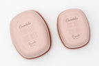Tapas rosa de dos tuppers personalizadas con nombre y dibujos