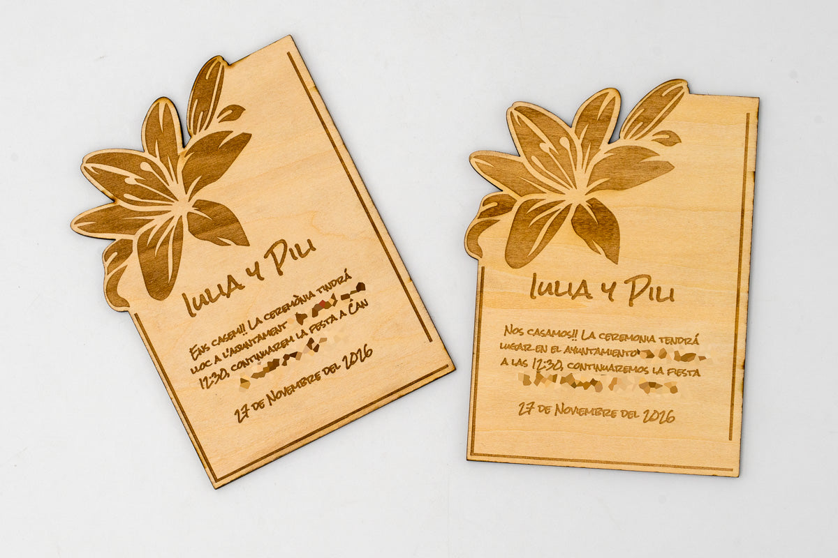 Invitation de mariage personnalisée