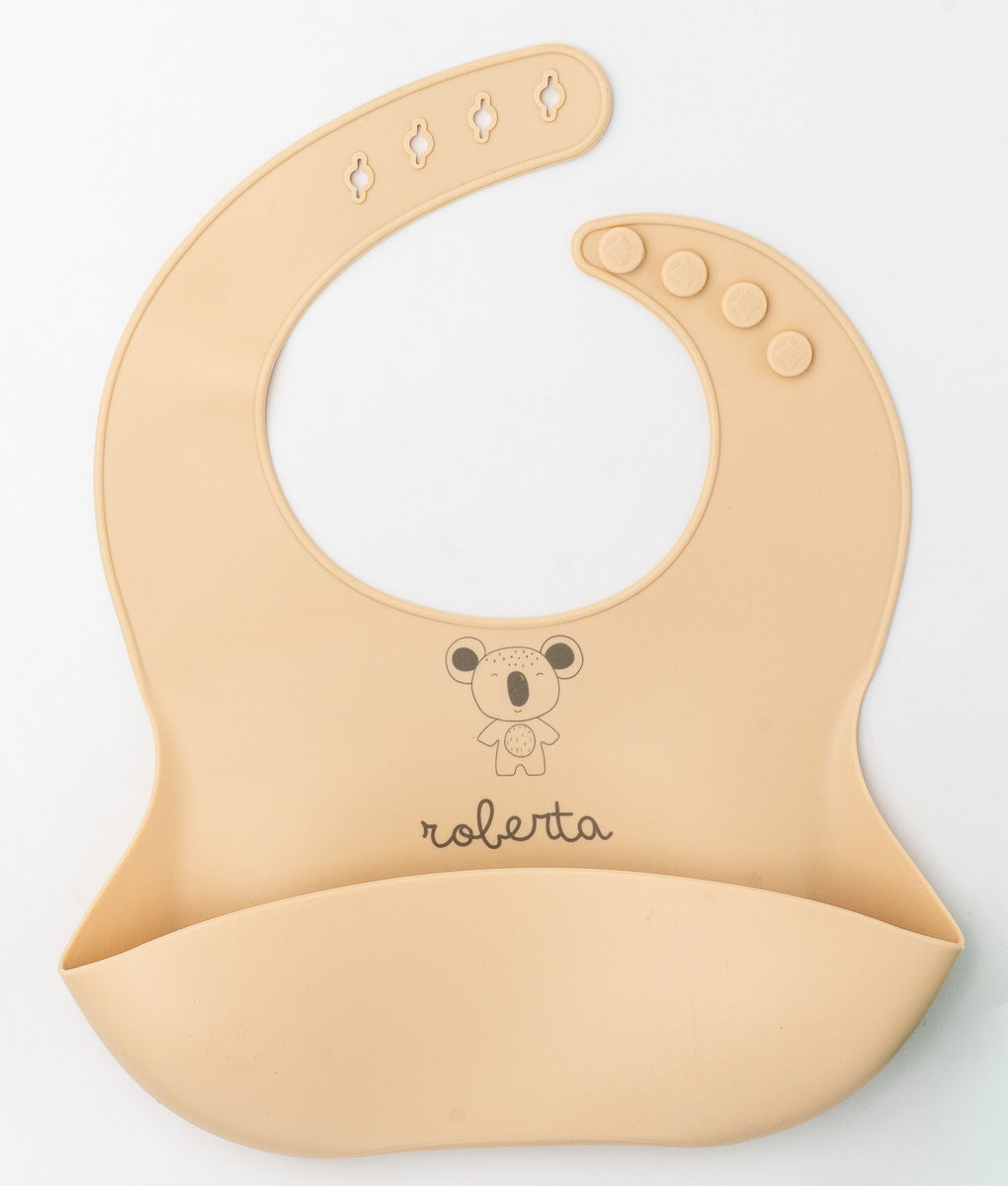 Bavoir en silicone à poche large