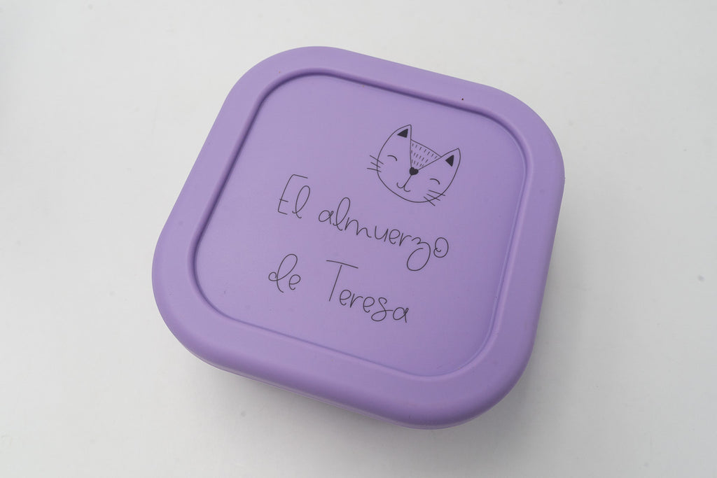 Boîte repas moyenne en silicone personnalisée