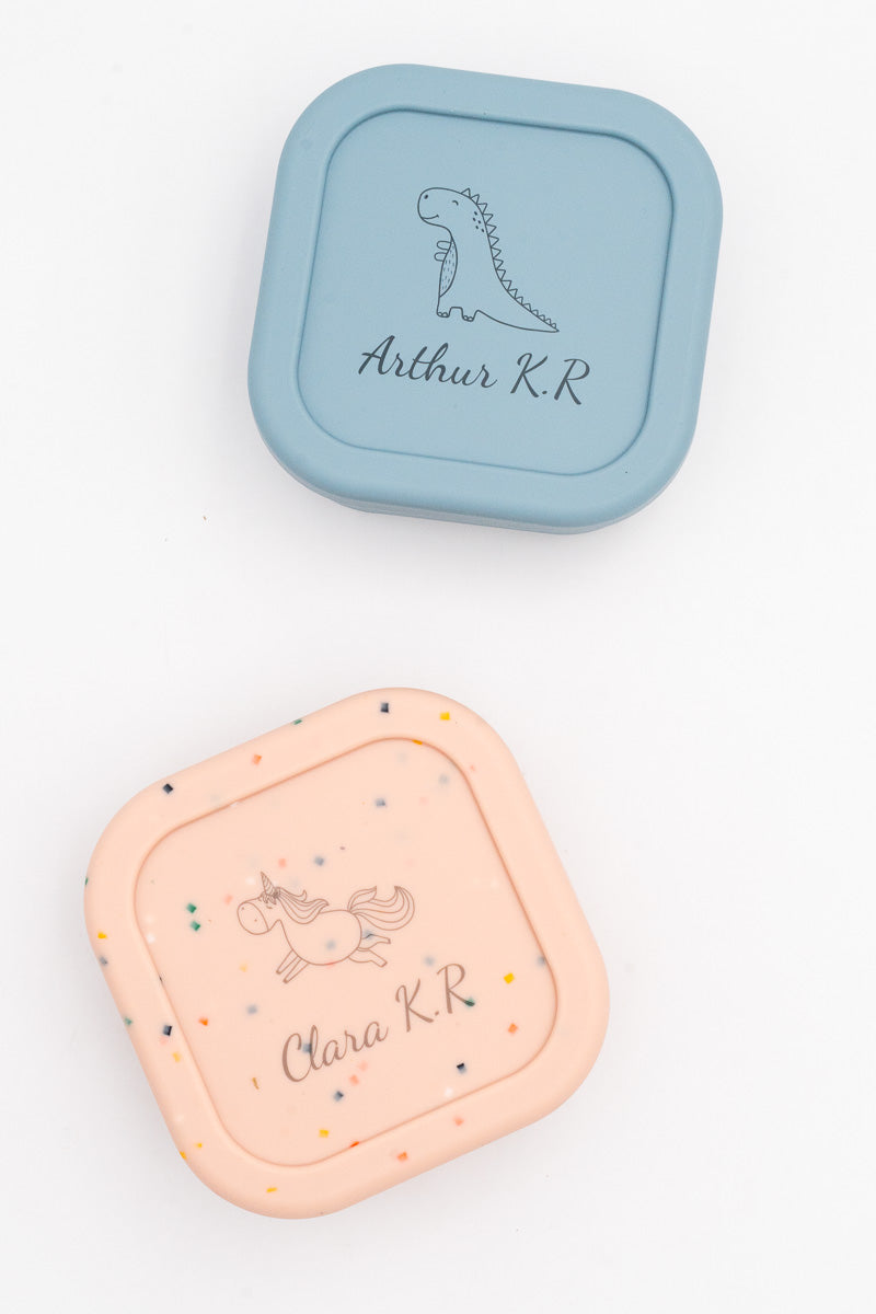 Boîte repas moyenne en silicone personnalisée