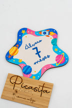 Cartes étapes bébé en bois personnalisées