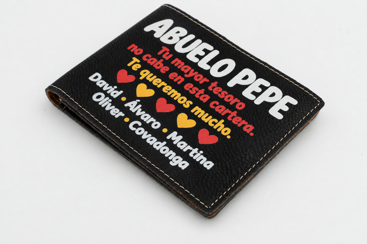 Portefeuille en cuir personnalisé