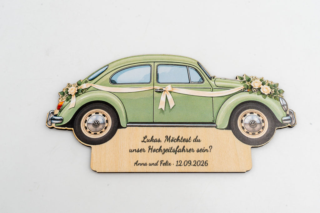 Veux-tu être mon chauffeur de mariage ? — Plaque en bois personnalisée