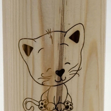 Pot à crayons en bois personnalisé