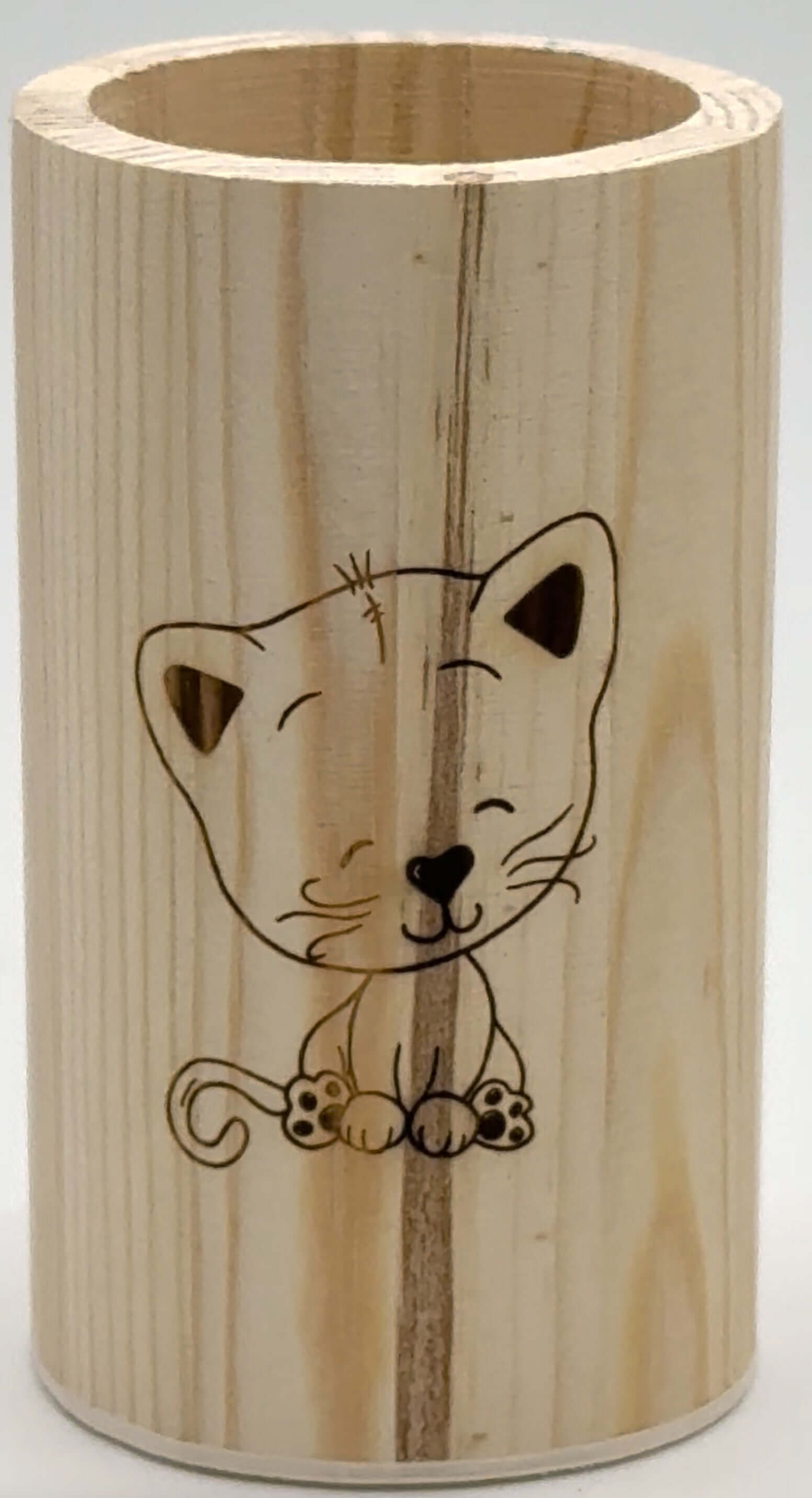 Pot à crayons en bois personnalisé