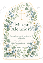 Invitación de Bautizo Jardín sacramental · Mateo Alejandro