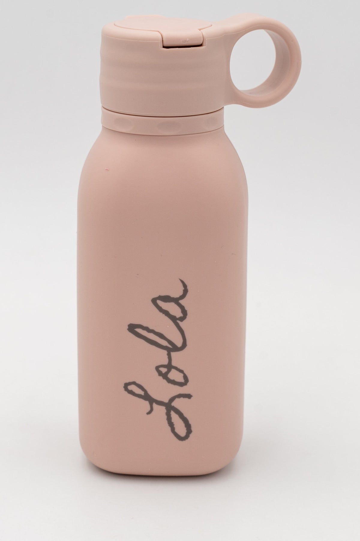 Gourde rose avec le prénom Lola gravé