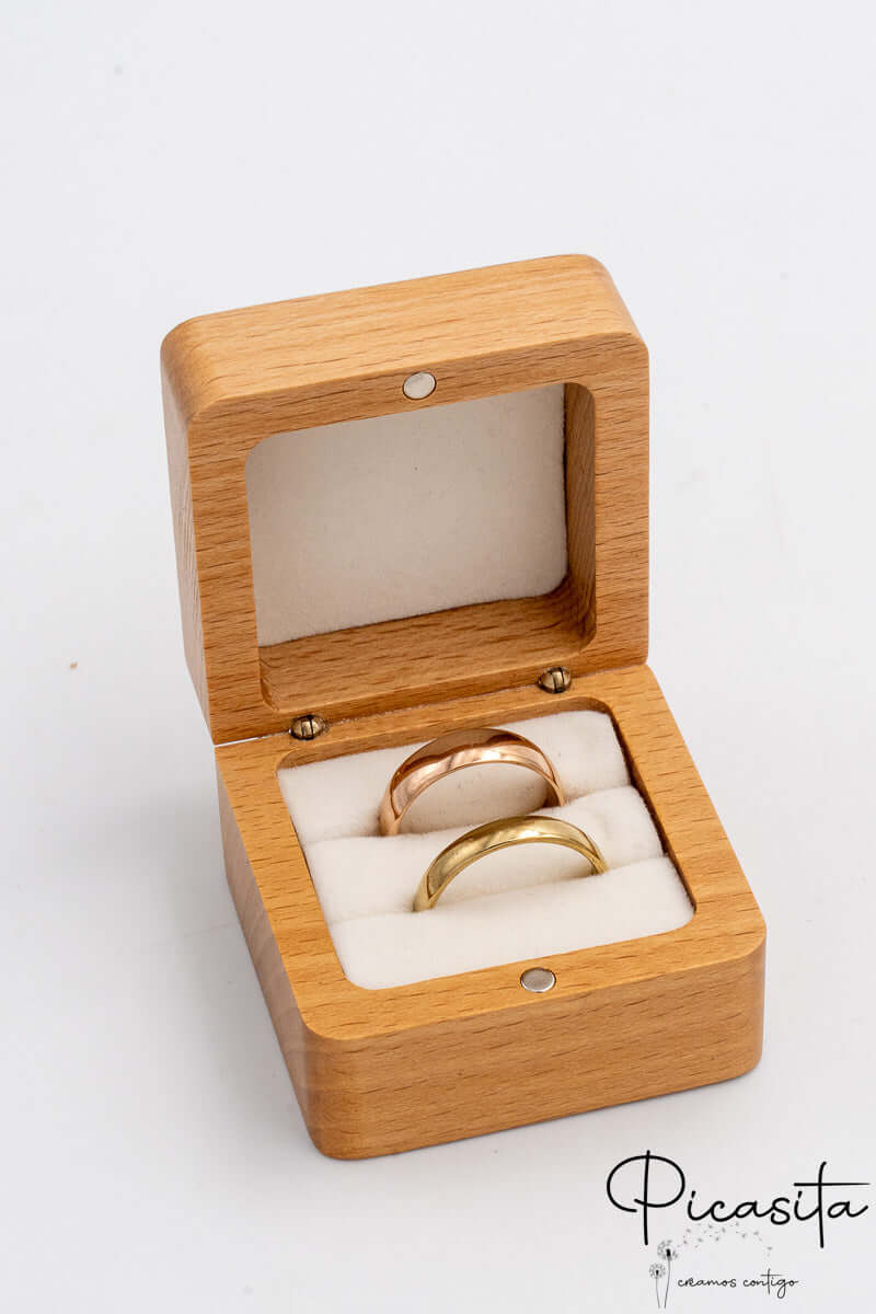 Caja para Anillos de Boda y Compromiso