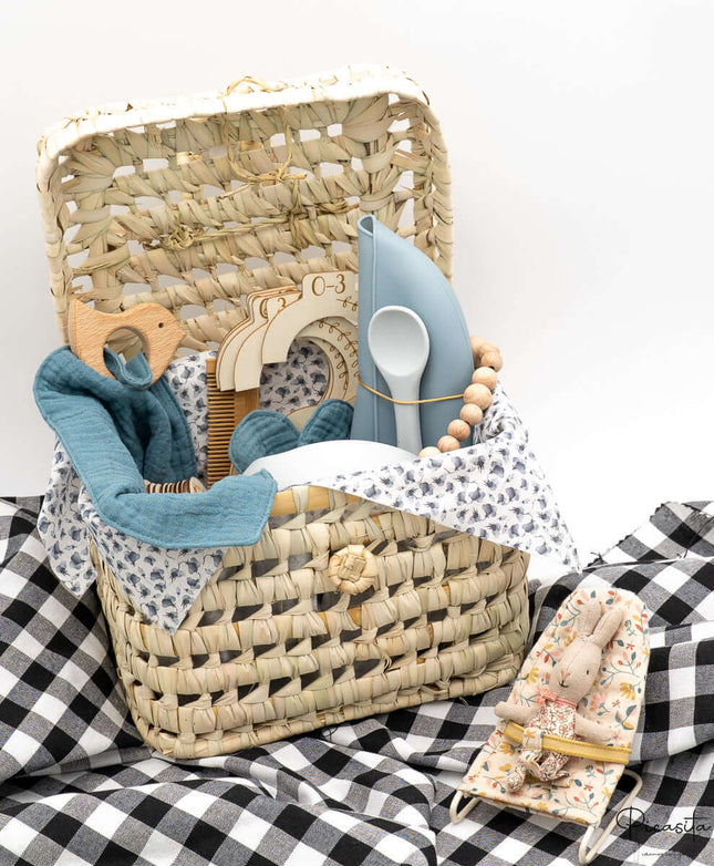 Canastilla Bebé Azul Personalizada
