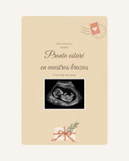 Aperçu de la plaque en bois Lettre de bébé  pour annoncer une grossesse aux grands-parents, avec une échographie illustrative.