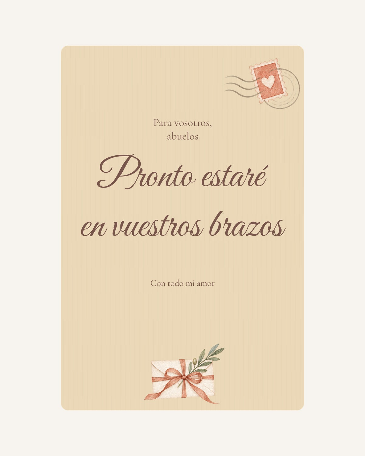 Aperçu de la plaque en bois Lettre de bébé  pour annoncer une grossesse aux grands-parents, sans échographie.