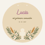 Aperçu de la plaque ronde de communion de 28 cm · Calice
