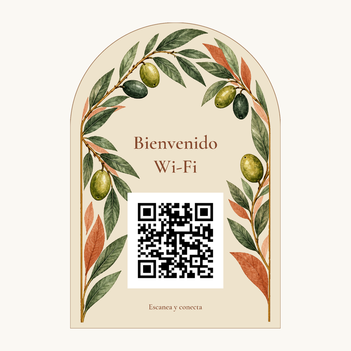 Simulation de Pancarte botanique avec QR Wi-Fi · exemple 1
