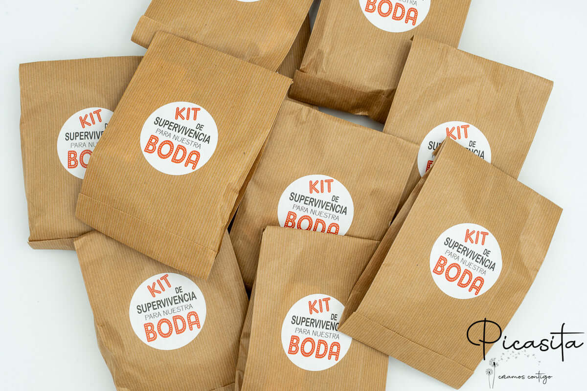 Cesto Kit de Supervivencia para Bodas