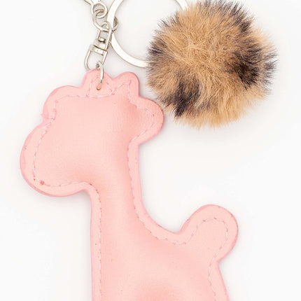 Colgantes para Bolsos de Cuero PU Jirafa Rosa Claro