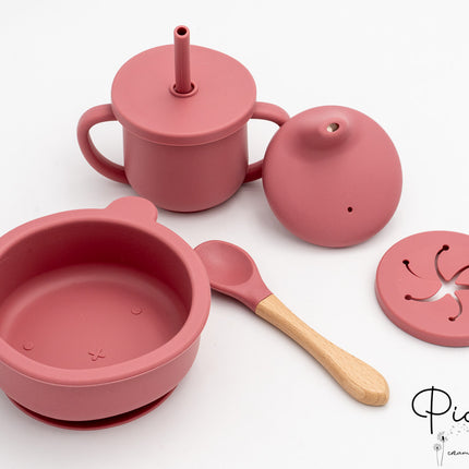 Conjunto Bol, Cuchara y Vaso