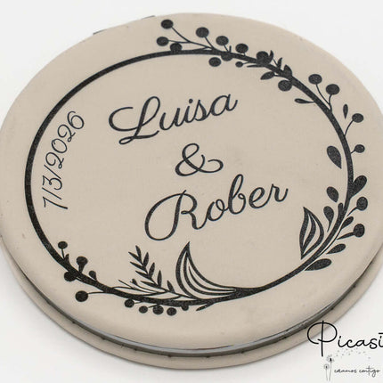 Espejos Personalizados Acero y Cuero PU