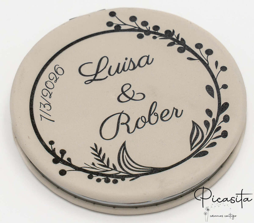 Espejos Personalizados Acero y Cuero PU