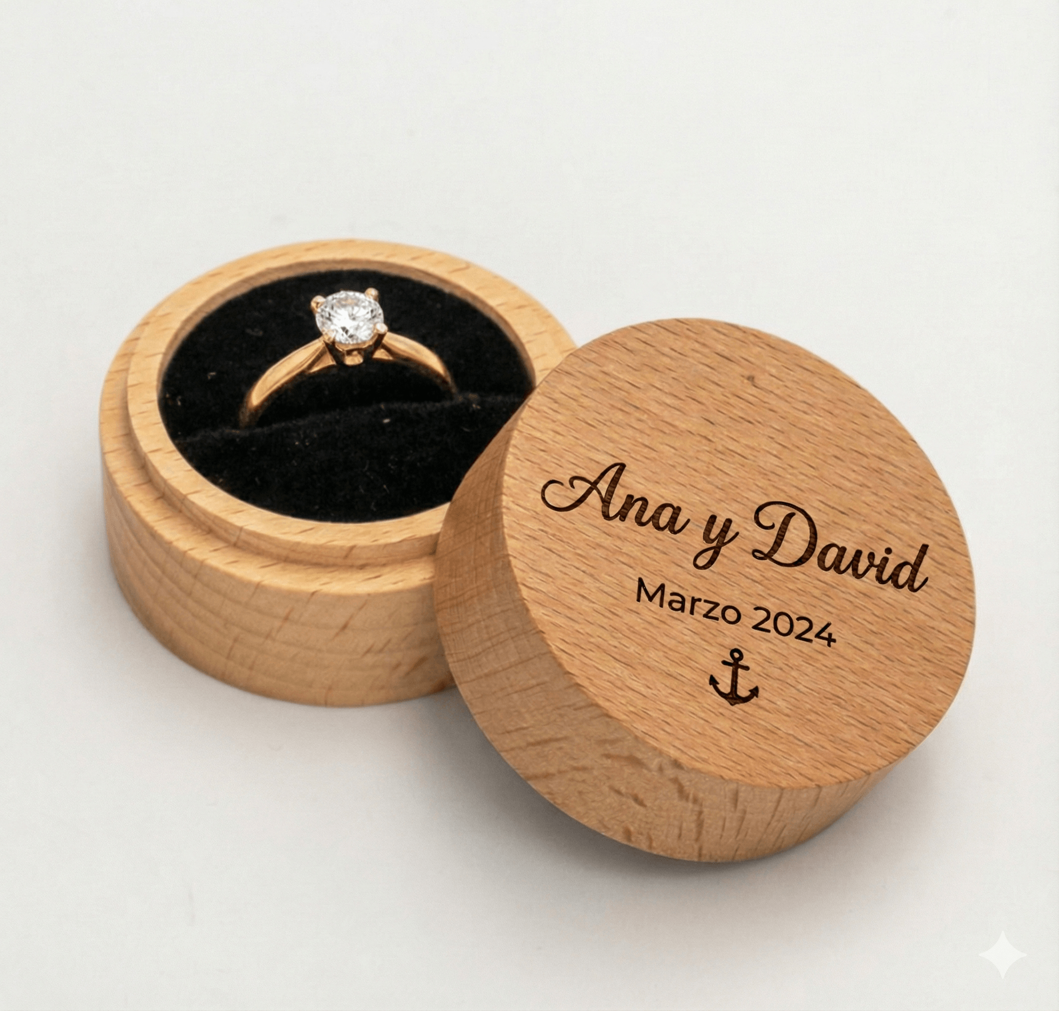 Boîte pour Alliances de Mariage et de Fiançailles