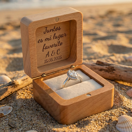 Boîte pour Alliances de Mariage et de Fiançailles