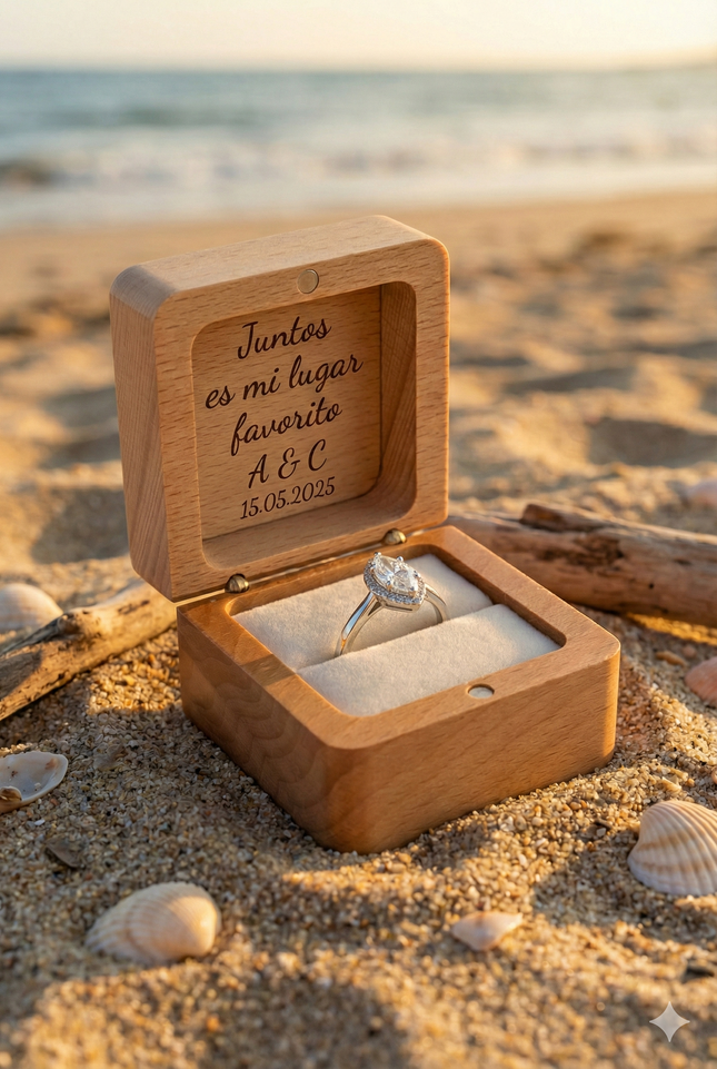 Boîte pour Alliances de Mariage et de Fiançailles