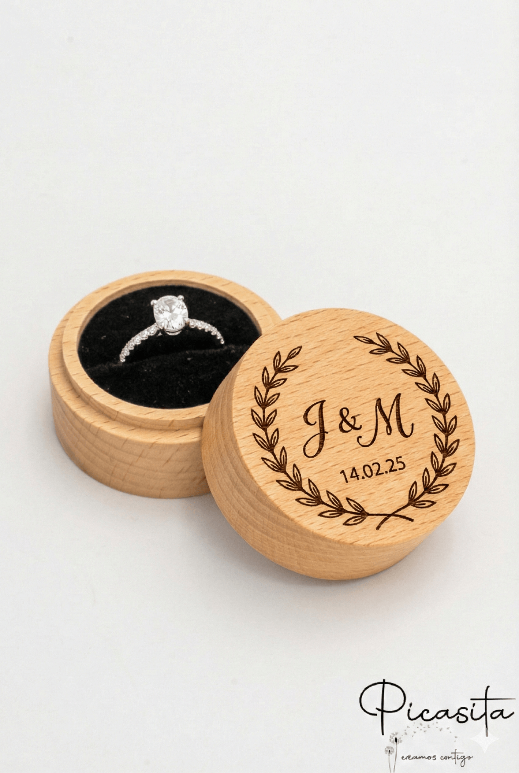 Boîte pour Alliances de Mariage et de Fiançailles