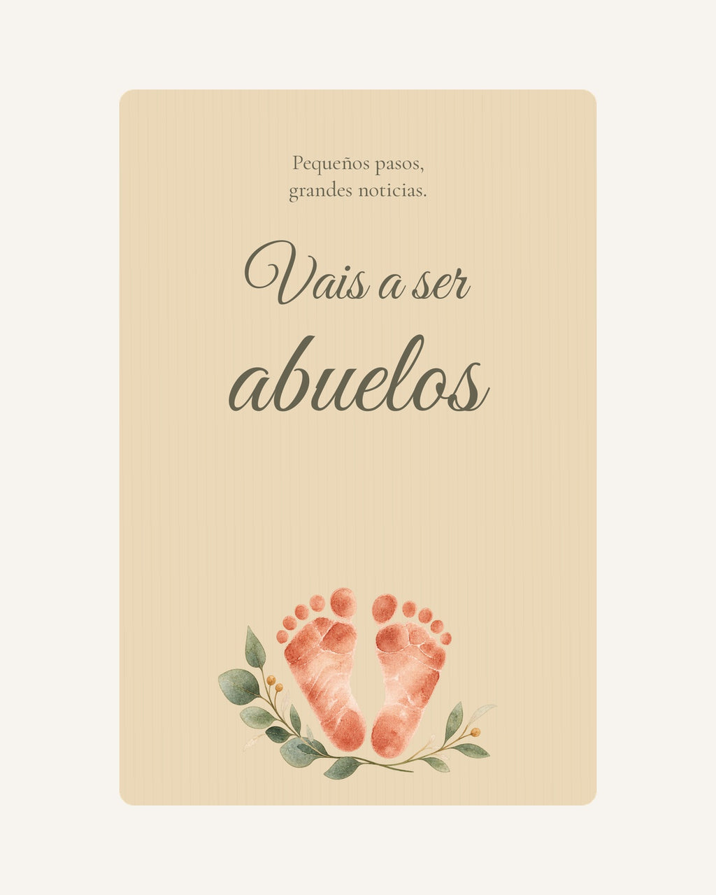 Aperçu de la plaque en bois Petites empreintes  pour annoncer une grossesse aux grands-parents, sans échographie.