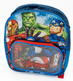 Mochila Avengers con bolsillo frontal transparente y tiradores de cremallera con el logo A.