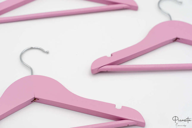 Percha Infantil Personalizada Color Rosa