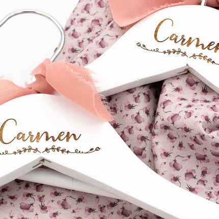 Percha Personalizada Infantil para Comunión Blanco