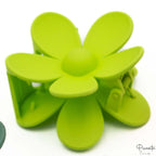 Pinza de Pelo Personalizable Flor Verde Fluor