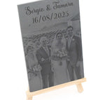 Assiette 10x15 avec Photo + Chevalet