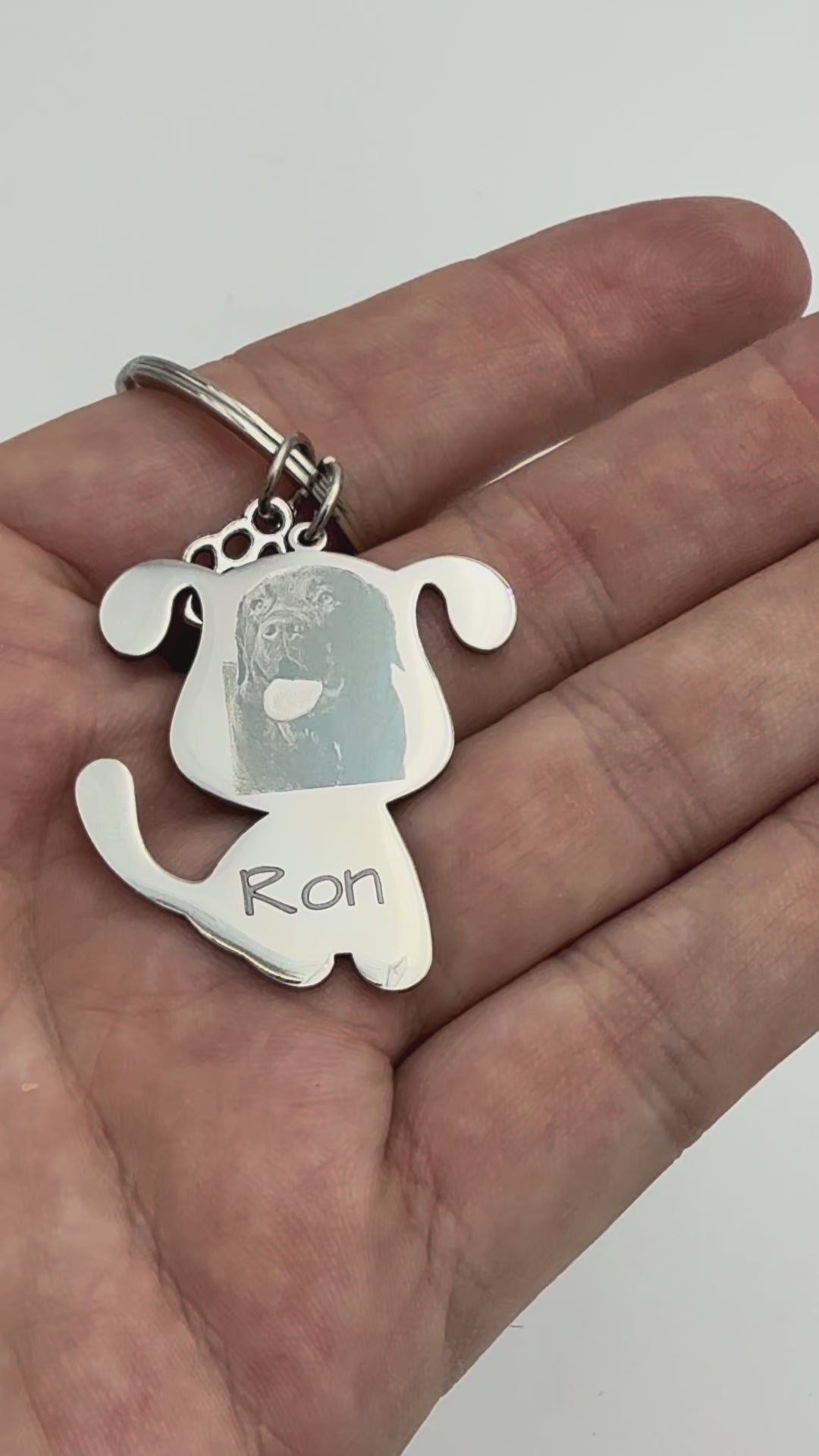 Porte-clés Chien avec Photo et Nom
