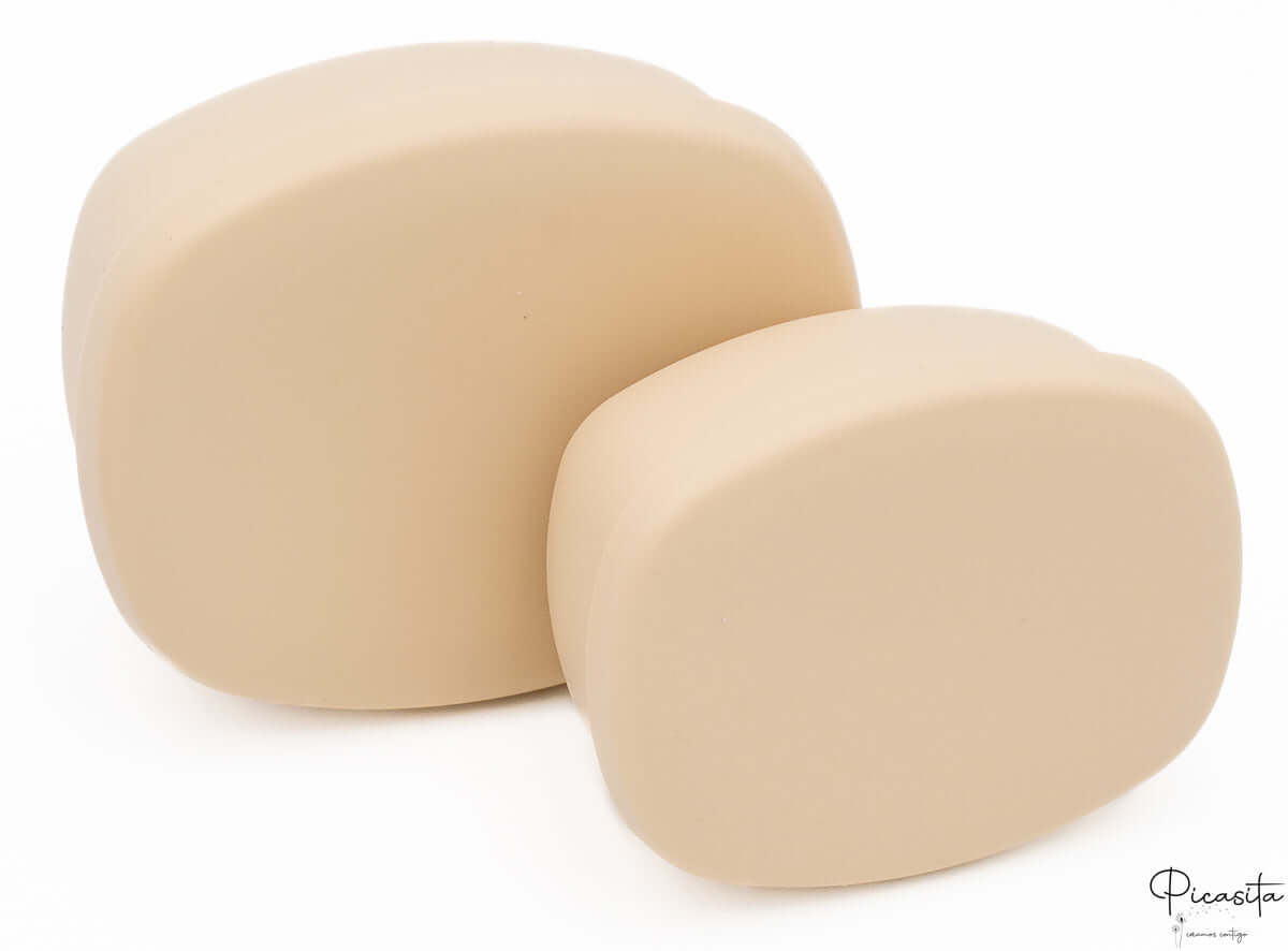 Tupper de Silicona Personalizados Pequeños (600ml + 400ml) Beige